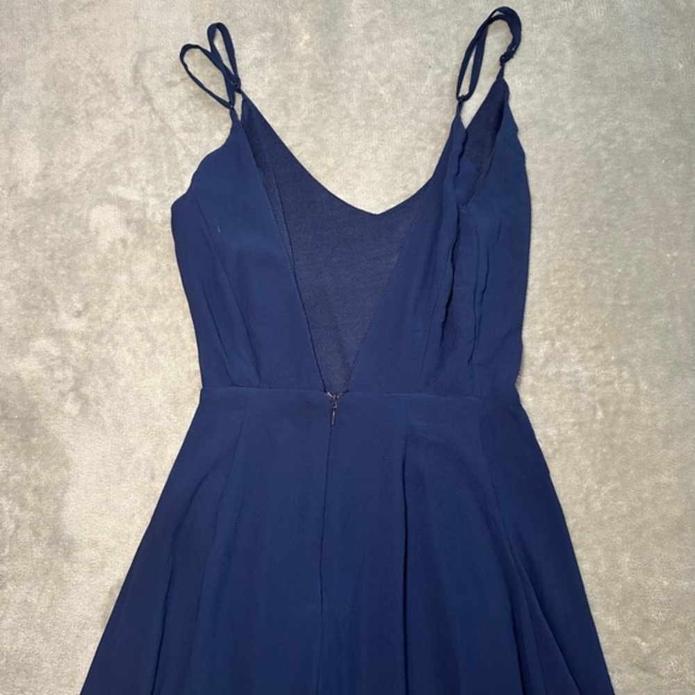 True Decadence Women Size 6 Navy Blue Maxi Dress Formal Evening Prom Bridesmaid - Picture 13 of 17